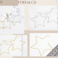 Polished Brass Delicate Star-Shaped 65mm Hoop Earrings