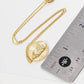 Gold Plated Virgin Mary Oval Pendant Necklace