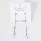 8K-Gold-Dipped Station Chain Drop Earrings with Spike Accent