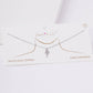 Gold Cubic Embedded Lightning Bolt Necklace
