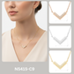 Minimalist Crystal Pave V-Shaped Pendant Necklace