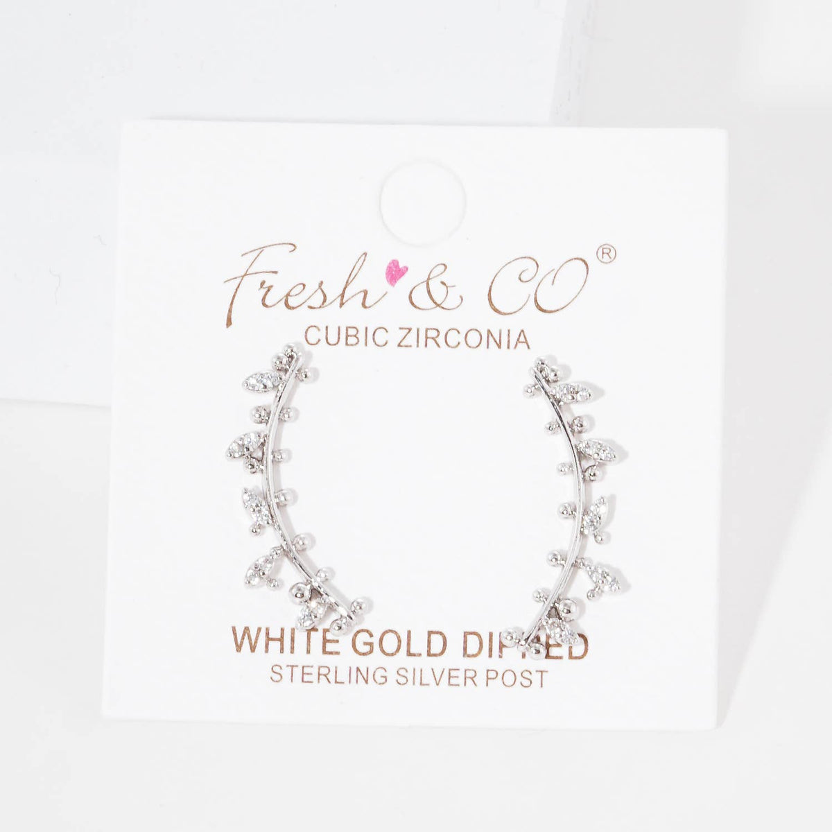 Cubic Zirconia Vine Ear Crawlers
