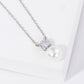 Luminous Solitaire Pearl & CZ Drop Necklace