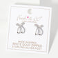 Pave-Set CZ 15mm Bow Open Huggie Hoop Earrings