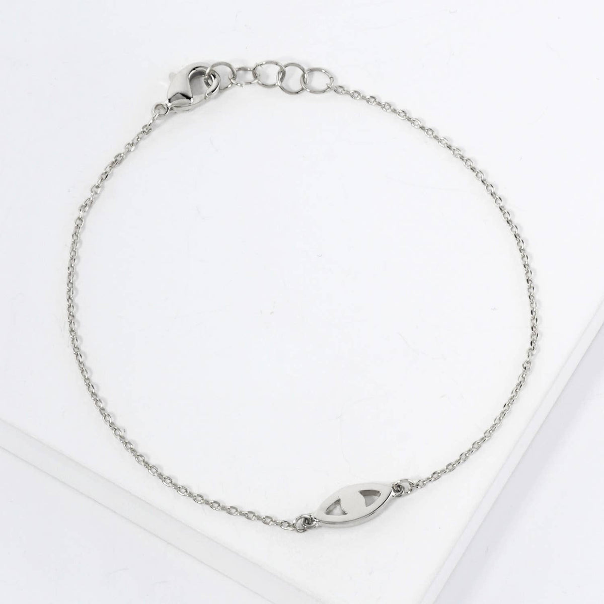 Spiritual-Theme 10mm Evil-Eye Chain Bracelet