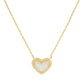 Gold Plated Opal Multicolor Heart Necklace