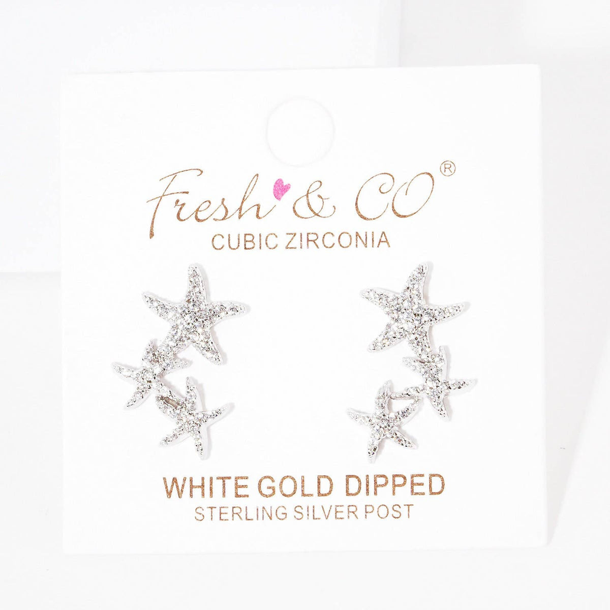 Gold Starfish Ear Climber Earrings