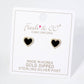 Heart Stud Earrings / 18K Gold Dipped Pave Set Cubic
