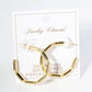 30MM CHAIN HOOP EARRINGS / 18K GOLD DIPPED