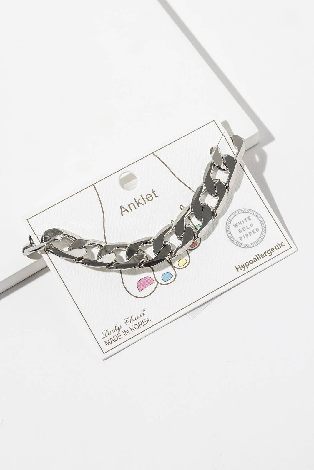 Chunky Curb Chain Link Anklet - Hypoallergenic Gold & Silver