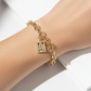 Lady of Guadalupe Rhinestone Pendant Chain Bracelet