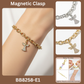 Pave Angel Charm Link Bracelet with Magnetic Clasp