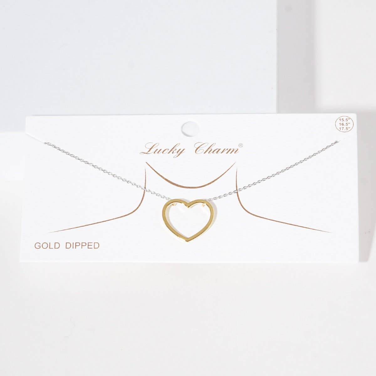 Gold Open Heart Necklace