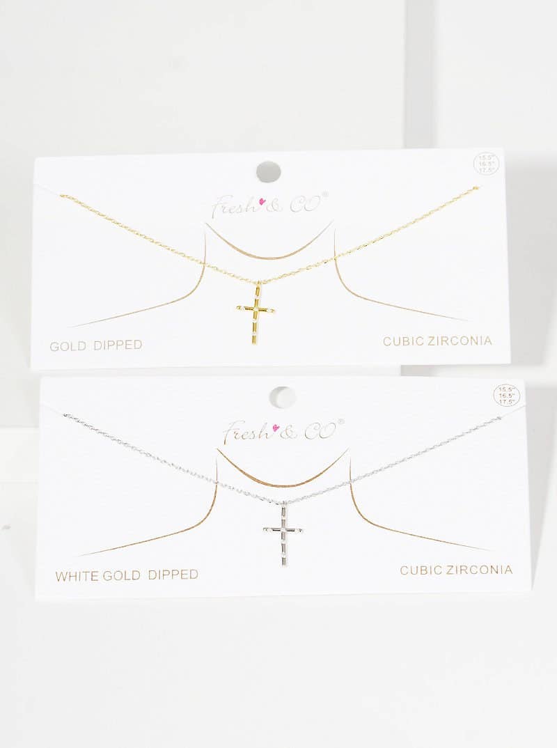 Gold Christianity Cross Necklace