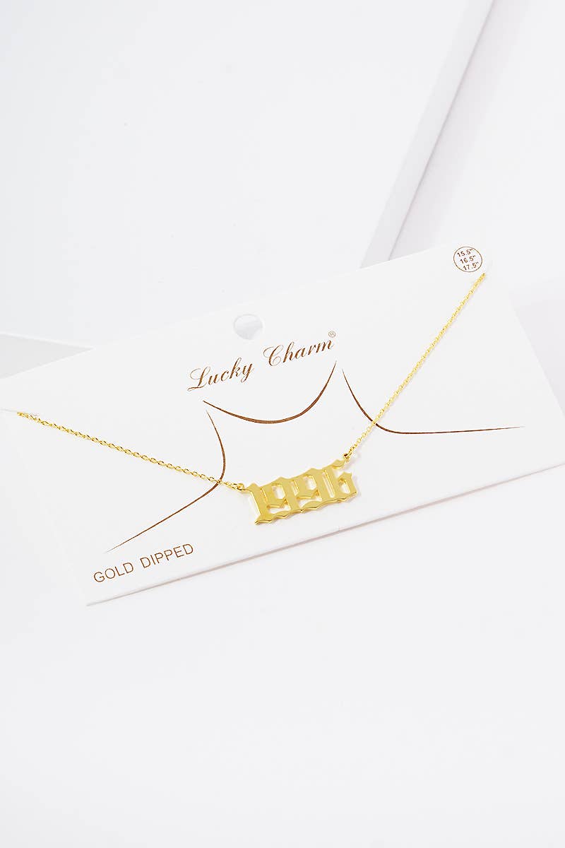 Gold Plated Birth Year Necklace