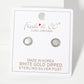 Pave CZ Frame with Mother-of-Pearl Stud Earrings