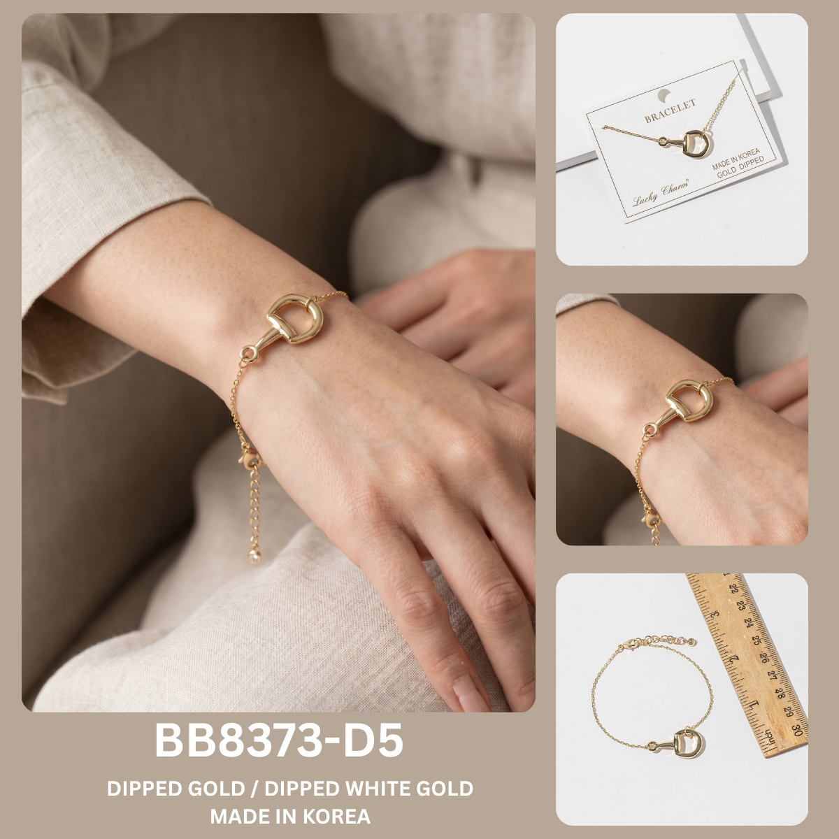 Statement Horsebit Charm Bracelet