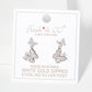 Pave-Set Double Butterfly Drop 18K-Gold-Dipped Post Earrings