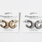Starry C-Hoop Stud Earrings – Scattered Crystal C Curve