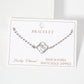 Dainty Gold Dipped Initial Clover Bracelet