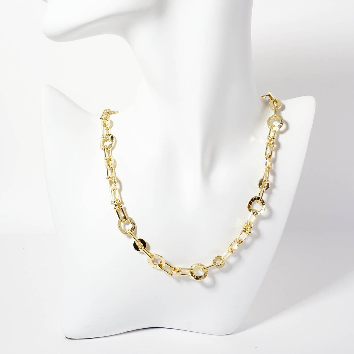 Textured Circle Links with HardWear Chain Necklace