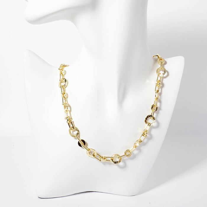 Textured Circle Links with HardWear Chain Necklace