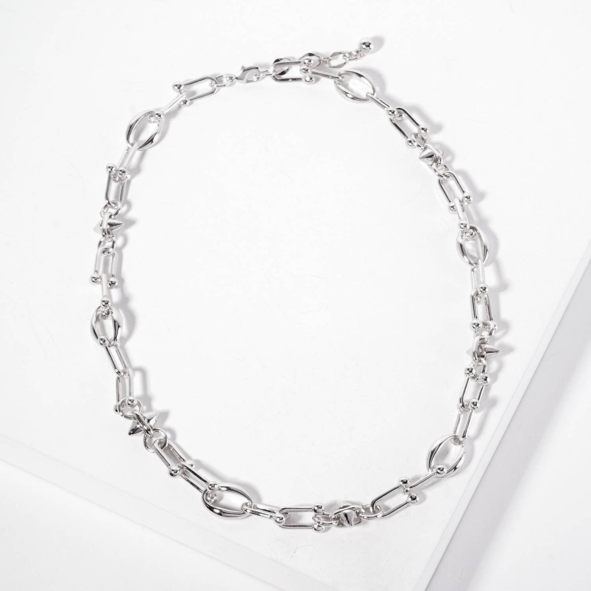 HardWear Oval-Chain Polished with Spike Chain Necklace