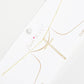 Gold Cubic Thin Cross Necklace