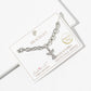 Pave Angel Charm Link Bracelet with Magnetic Clasp