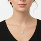 Minimalist Pave CZ Disc Pendant Necklace