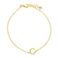 Gold Plated Initial Letter Bracelet