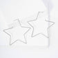 Polished Brass Delicate Star-Shaped 65mm Hoop Earrings