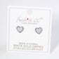 Heart Stud Earrings / 18K Gold Dipped Pave Set Cubic