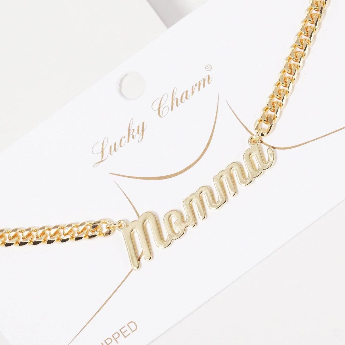 Gold Plated Cuban Link MOMMA Necklace