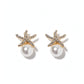 Starfish Pearl Stud Earrings – Crystal Starfish with Pearl
