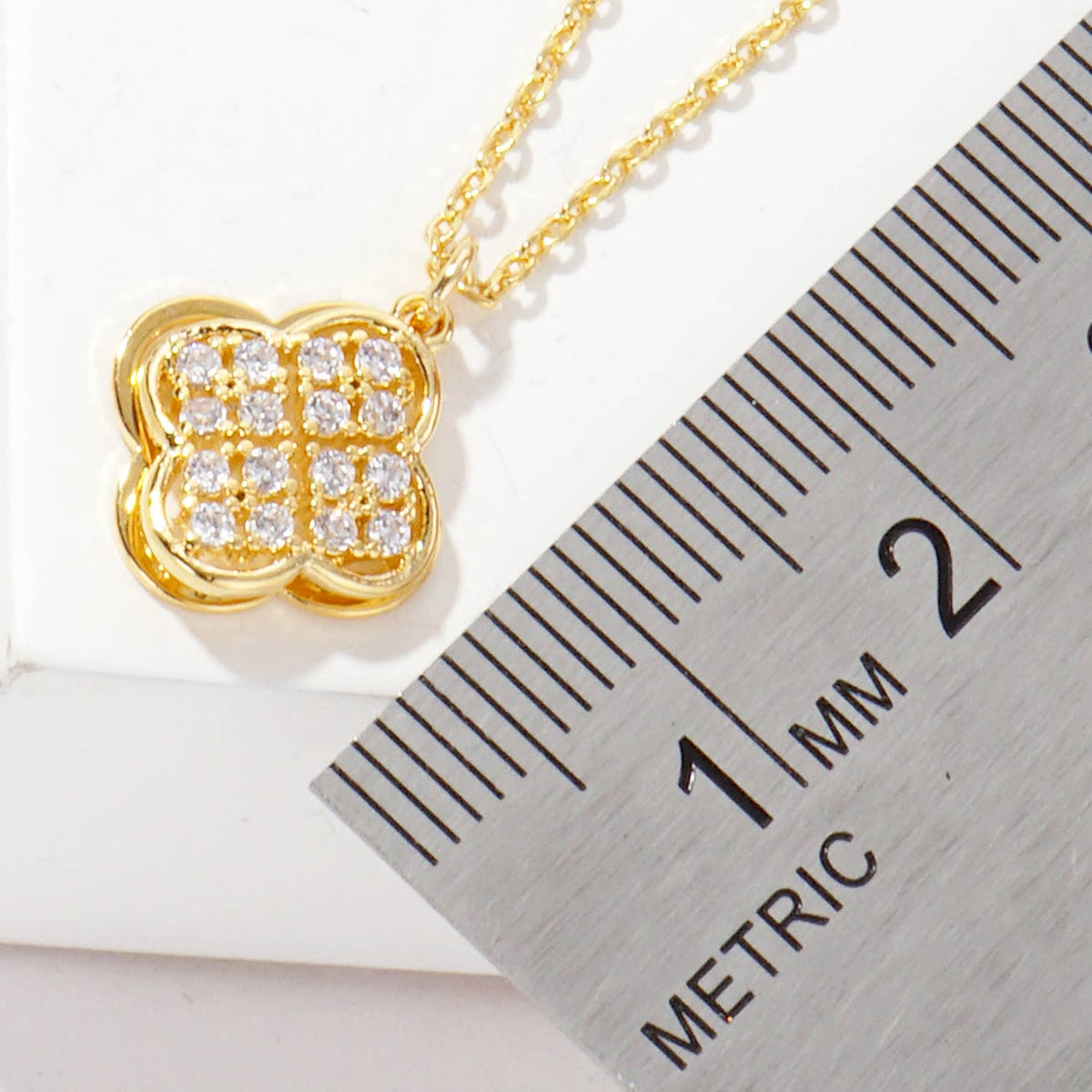 Gold Plated Four Leaf Clover Necklace