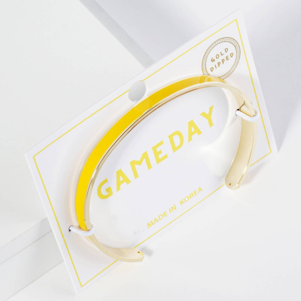 18K GOLD DIPPED ENAMEL COLOR GAME DAY CUFF BRACELET