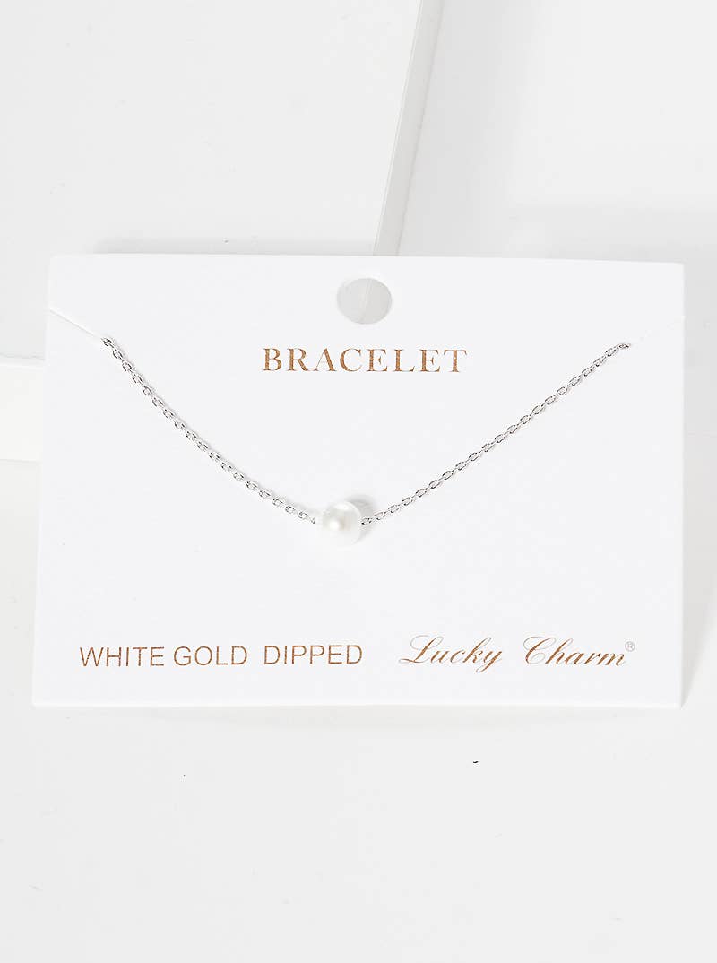 Minimalist Pearl Chain Bracelet