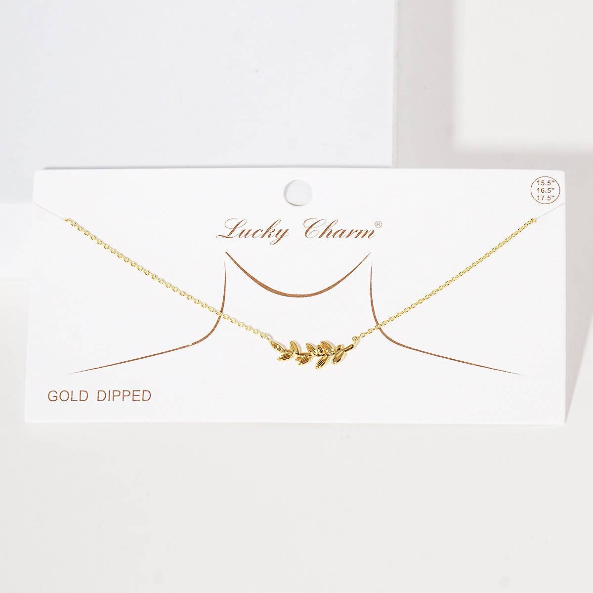 Gold Plated Sideway Monstera Leaf Necklace
