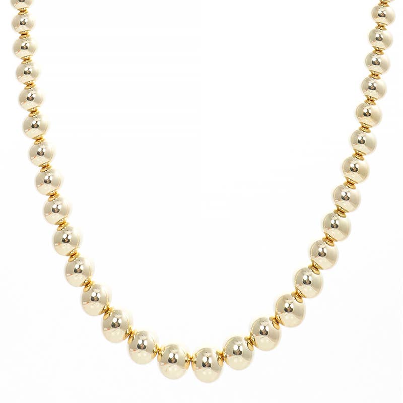 Gold Plated Bold Bead Necklace