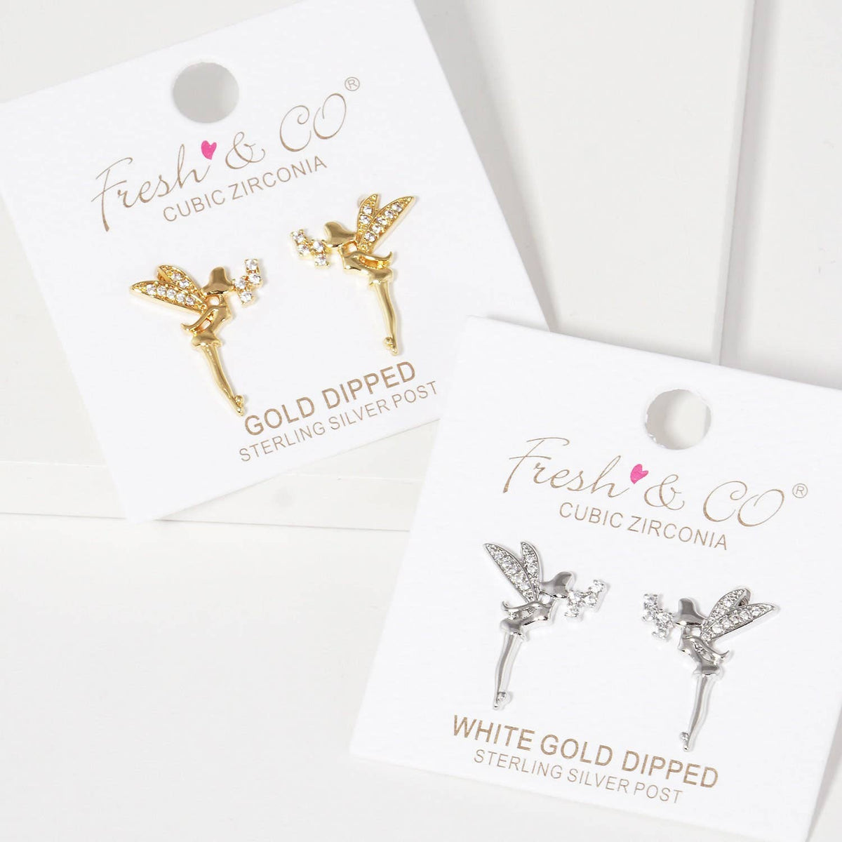 Gold Plated Fairy Stud Earrings