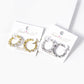 Dainty Cubic Zirconia Oval Halo Huggie Hoop Earrings