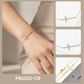 Religious-Theme Brass Sideways Cross Chain Bracelet