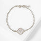 Dainty Gold Dipped Initial Clover Bracelet
