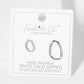 Minimalist Asymmetrical Organic Oval Stud Earrings