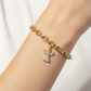 Pave Angel Charm Link Bracelet with Magnetic Clasp