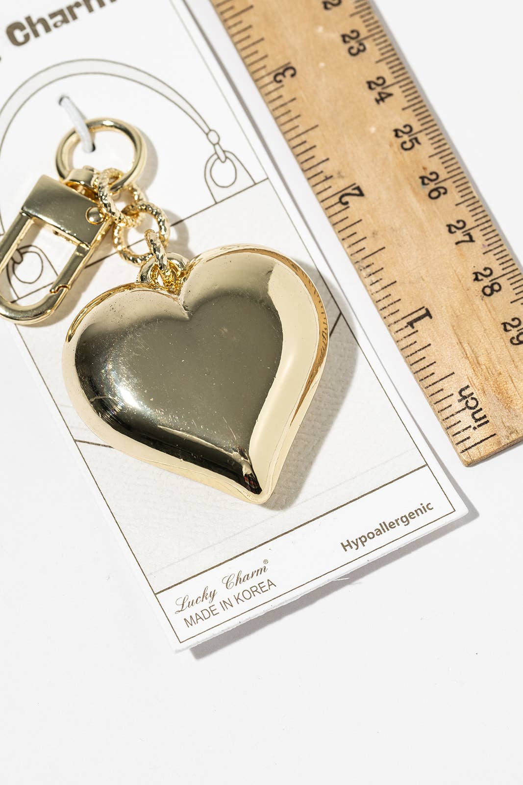 Puffy Heart Bag Charm & Keychain