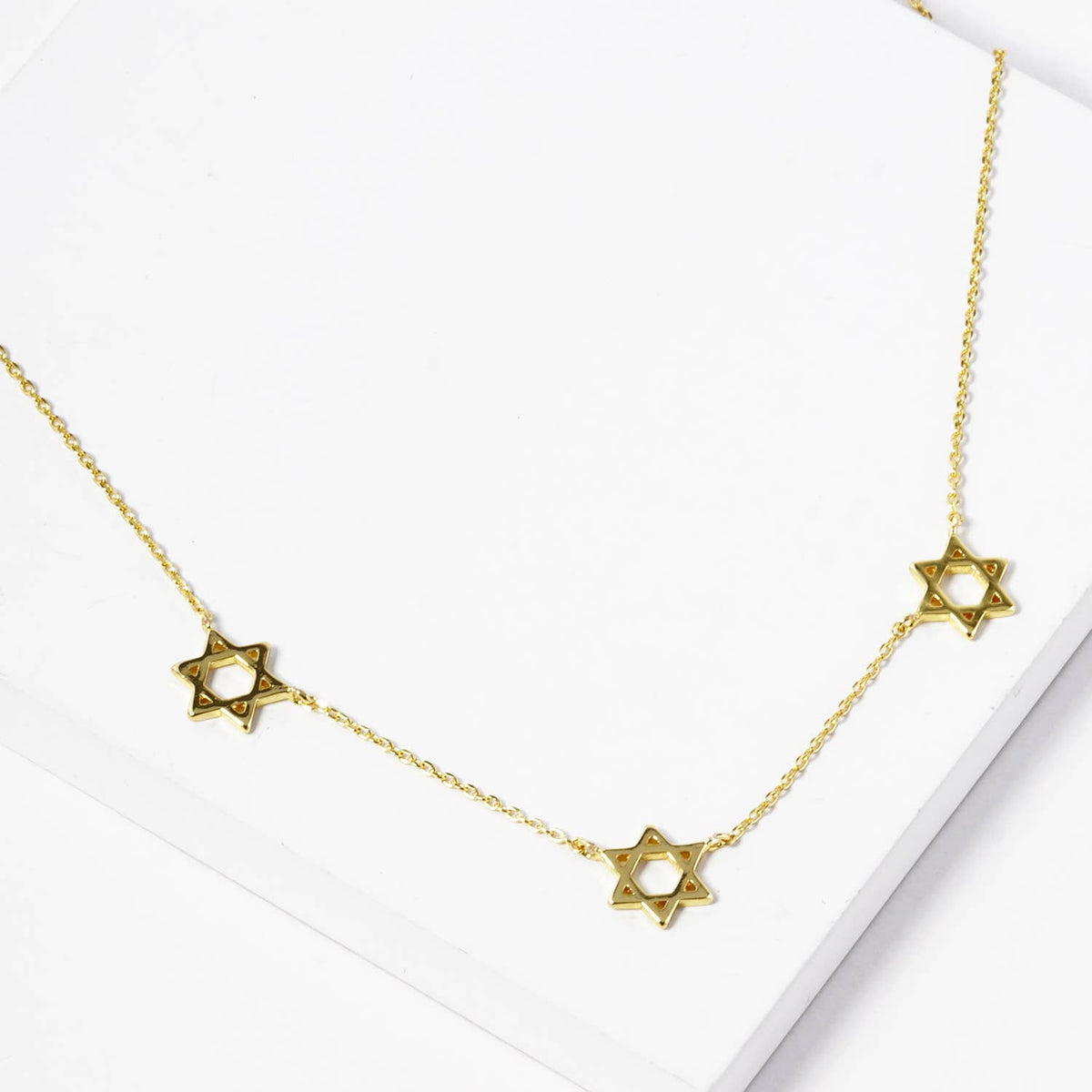 Stellar Triple Charm Chain Necklace