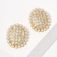Freshwater Pearl Outline Stud Earrings
