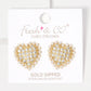 Freshwater Pearl Outline Stud Earrings